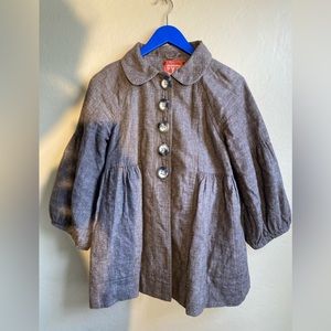 Free People Jacket. Puffy Sleeves. Tortoiseshell Buttons. Size XS.
